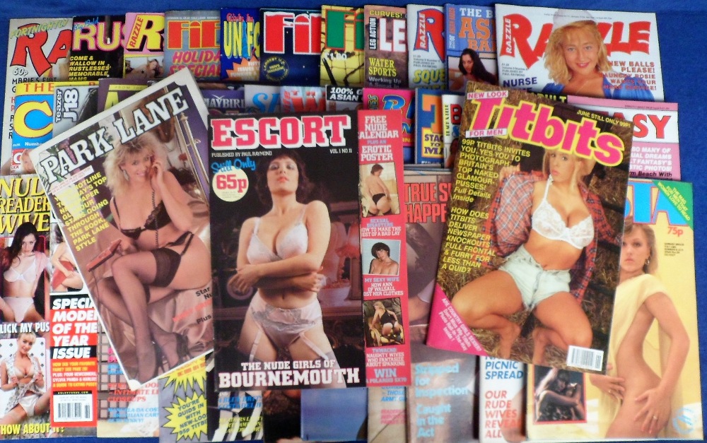 Glamour magazines, a collection of 60+ adult magazines, 1980's onwards, various titles including