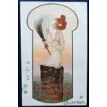 Postcard, Kirchner, Art Nouveau III Legendes dated 1903 (acm, wtf, fair/gd)
