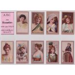 Cigarette cards, USA, ATC, Beauties, (Old Gold Backs) RB18 p39 figure 25 (set, 25 cards) (gd)