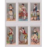 Cigarette cards, USA, Goodwin's, Occupations for Women, 6 cards, Gendarme, Hair Dresser, Hunter,