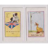 Trade cards, Wakeford (Tylorstown), Army Pictures, Cartoons etc, two type cards, 'Are we downhearted