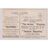 Tobacco advertising, Belford's (Jersey), printed advertising card showing Creux Harbour, Sark with
