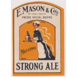 Beer label, E Mason & Co, Maidstone, Strong Ale, rectangular arched top 68mm high, (vg) (1)