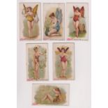 Cigarette cards, USA, Buchner, Butterflies & Bugs, plain back, 6 cards, Ref N282 picture nos 7,16,