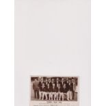 Cricket postcard, a photographic card showing Surrey Team & officials 1933 published by F C Dick,