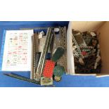 Vintage Meccano, a large quantity of Meccano parts to include a No. 1 Motor and numerous other rods,