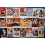 Postcards, Bonzo's, a collection of approx. 60 cards all by the artist G E Studdy, various themes