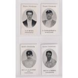 Cigarette cards, Taddy, County Cricketers, Warwickshire, four cards, C.S. Baker, C. Charlesworth, Mr