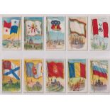 Cigarette cards, USA, ATC, Flags of All Nations, 80 cards (gd)