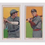 Cigarette cards, USA, ATC, Baseball Series (T206, White border), two cards, Tinker Chicago Nat'l and