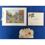 Royal Signatures, Queen Mary/Victoria Mary, die cut, crown shaped New Year card signed 'Victoria