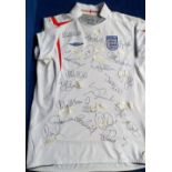LOT WITHDRAWN Football autographs, England, a replica England football shirt bearing 18 signatures