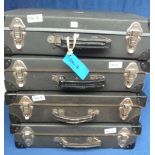Postcard Accessories, 4 black postcard dealer's carrying cases (good usable condition) (4)