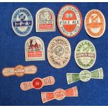 Beer labels, a group of 7 UK labels plus 4 stoppers including 2 from The Star Brewery