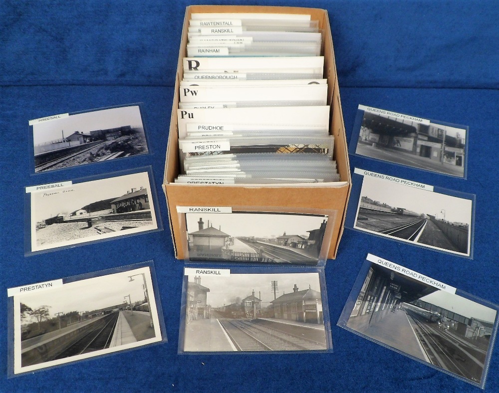 Photographs/Postcards, Rail, a collection of approx. 300 RP images of UK stations arranged