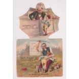 Cigarette card, USA, Goodwin, Novelty fold-out Advertising card 'An Interesting Interview' 'X' size,
