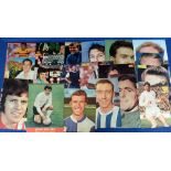 Football autographs, a collection of 20 large, colour, magazine picture cut-outs, approx. 8" x