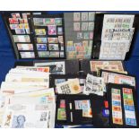 Stamps, Collection in 7 albums of Rowland Hill mint stamps, miniature sheets and first day covers