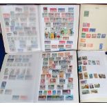 Stamps, Commonwealth collection housed in 2 albums and 3 stockbooks. Most countries represented with