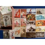 Postcards, a collection of approx. 400 subject cards inc. comic, bonzo, aviation, theatre,