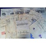 Invoices, approx. 50 Cheltenham based invoices dating from the late 1800s to the early 1900s to