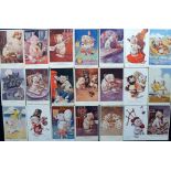 Postcards, a final selection of approx. 66 'Bonzo' cards illustrated by George Studdy. Themes