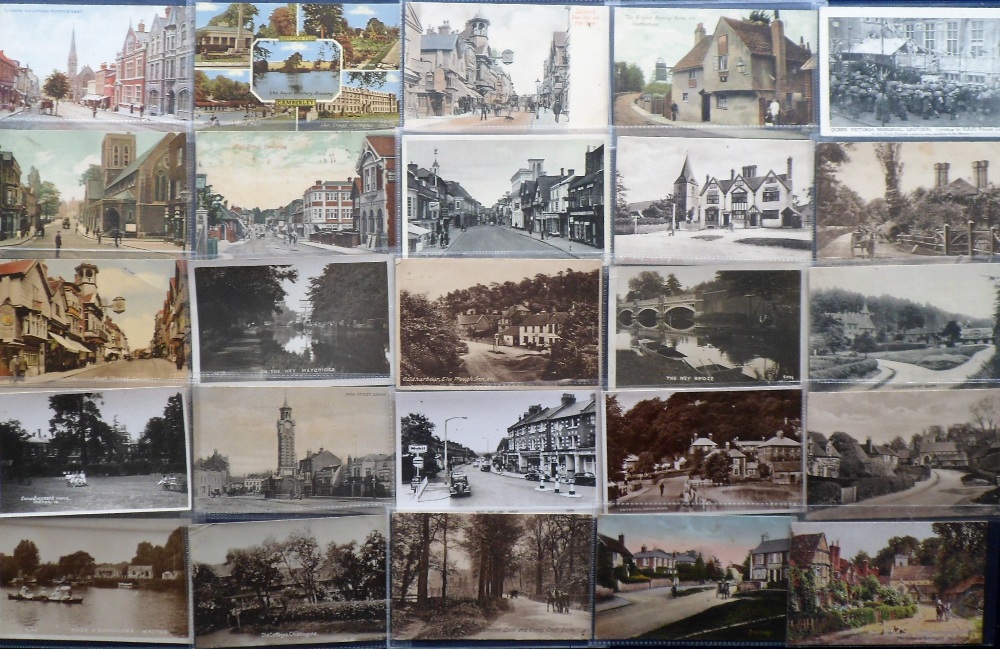 Postcards, Surrey, a selection of 71 sleeved cards, RP's & printed, inc. Croydon, Guildford,