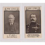 Cigarette cards, Themans, War Portraits, two cards, no 2 Right Hon. H.H. Asquith & no 8 Field-