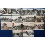 Postcards, Railways, French Stations, a collection of 14 printed cards, mostly internal views with