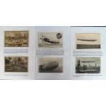 Postcards, Aviation, a collection of 6 post WW1 airships, corner mounted on pages inc. the R33 built