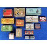 Advertising, 15 tins and boxes dating from circa 1900 to include Mazawattee, Oxo, Rowntree, Scottish