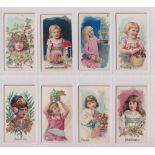 Cigarette cards, USA, Allen & Ginter, Fruits, 8 type cards, Blackberry, Gooseberry, Mandarin, Mango,