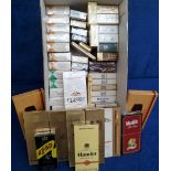 Cigars and Cigarettes, 55 vintage live packs to include Carlton Premier, No.6 Kings, Player's Navy