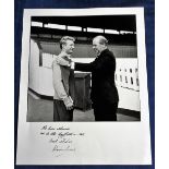 Football autograph, Manchester United, Denis Law, a silver gelatin photo, later image taken from