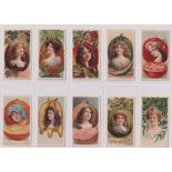 Cigarette cards, USA, BAT, Beauties, Fruit Girls, (set, 25 cards), (vg)