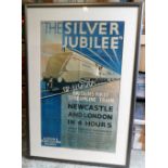 Rail Poster, 'The Silver Jubilee Britain's First Streamline Train Newcastle and London in 4