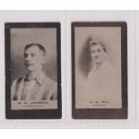 Cigarette cards, Smith's, Footballers (Brown back), two cards, no 20 C.B. Fry (Corinthians) & no 119