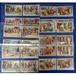 Trade cards, Liebig, four sets, two different series in both Italian & Belgium language, Famous