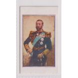 Trade card, J. F. Mearbeck, Army Pictures, Cartoons etc, type card, King George V (without