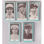 Cigarette cards, Horse Racing, Phillips, Sports Packet issue, Jockeys, 5 'live' (full) packets, J.