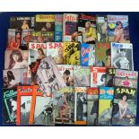 Glamour magazines, a collection of 50+ pocket & small size glamour magazines, 1950's onwards,