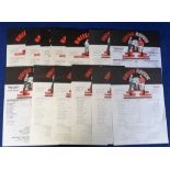 Football programmes, a collection of approx. 30 Manchester Utd Reserve & Youth Team single sheets