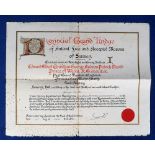 Signature, KING EDWARD VIII – An unusual Document Signed, Edward P, as Prince of Wales, one page,