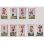 Trade cards, Barratt's, Football Action Caricatures (9/12, missing Dixie Dean, F. Tunstall & O.