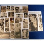 Football autographs, Cardiff City autographs, a selection of 1950's/60's magazine cut outs all