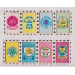 Trade cards, A&BC Gum, Football Club Crests (Scottish), set of 16 crests in uncut sheets of 4,
