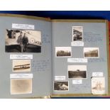 RAF Photo Scrap Book dating from 1926 - 1954 containing 95+ b/w photographs all nicely annotated.