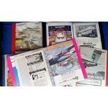 Transport Advertisements, a collection of approx. 170 magazine pages advertising aviation (BOAC,