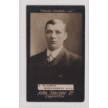 Cigarette card, John Sinclair, Football Favourites, type card, no 58, S. Bloomer, Middlesboro FC (