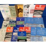 Football programmes, approx 30 mostly 1950's programmes including Manchester Utd v Fulham FAC Semi-